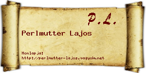 Perlmutter Lajos névjegykártya