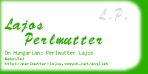 lajos perlmutter business card